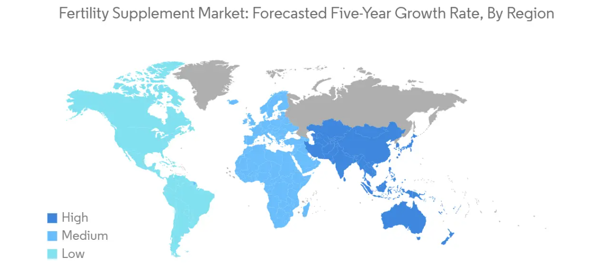 Market Analysis of Fertility Supplement Market: Forecasted Growth Rate by Region